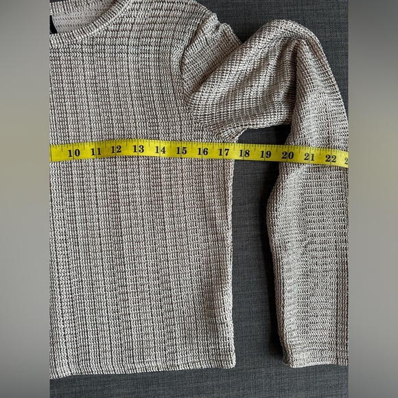 Zara | Metallic Knit Thread Crop Top | Long Sleeve Sweater | Size M - Picture 7 of 8